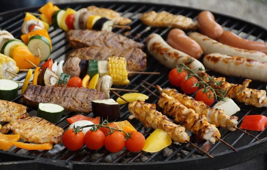 different grilled foods
