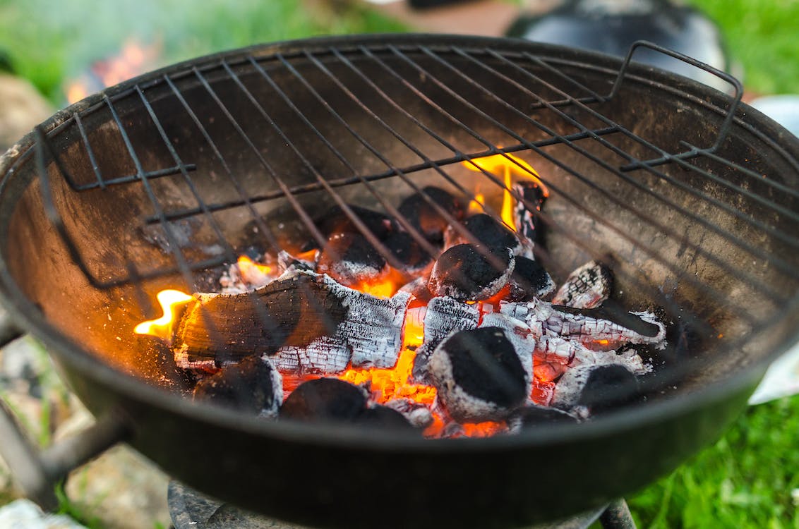 Charcoal is burning