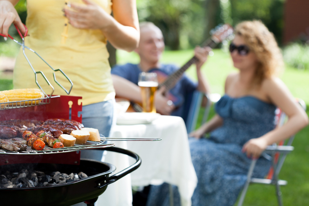 Image of people enjoying on garden party