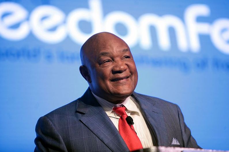 George Foreman in a suit