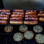 grilling assorted foods
